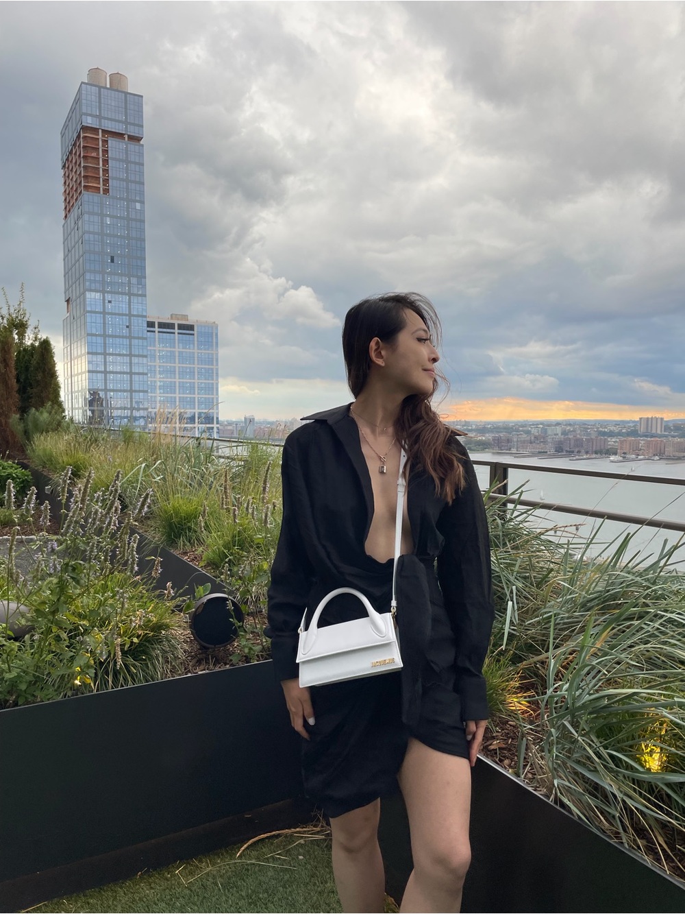 Jacquemus Black Long-Sleeve Draped Mini Dress - Picture 4 of 4